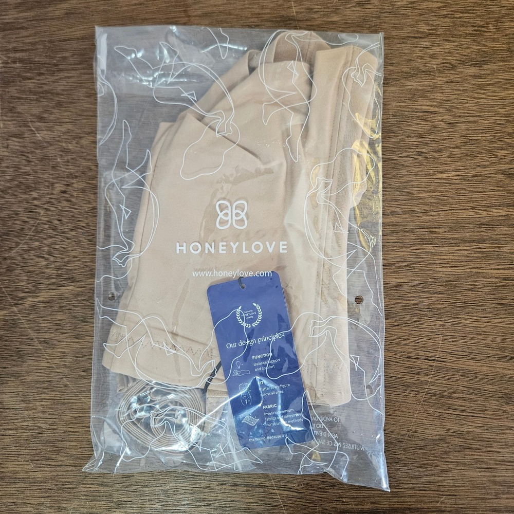 Honeylove SuperPower Thong Sand Beige High Waisted Shapewear Small SPTH00002 NEW